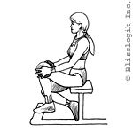 Seated One Legged Toe Raise Dumbbell exercises for legs muscles