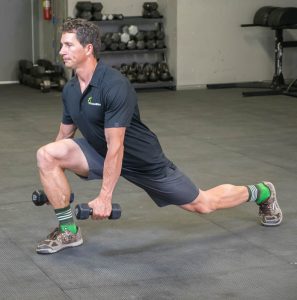 lunge with dumbbells